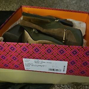 Tory Burch Green Ankle Booties